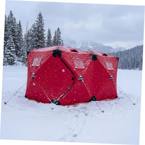 Red ice fishing tent insulated - red,