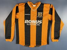HULL CITY 2004/2005 HOME FOOTBALL LONG SLEEVE DIADORA SHIRT SIZE S ADULT