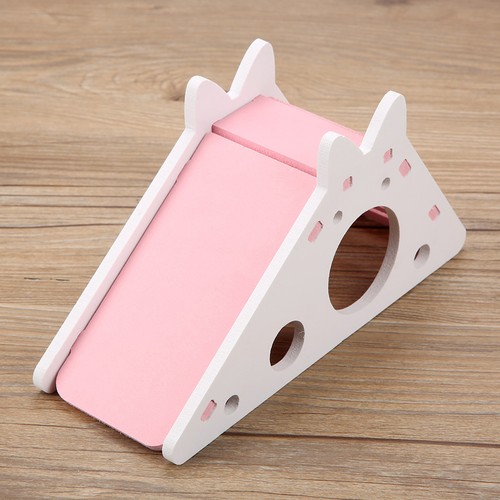 Wooden hamster slide - (pink),