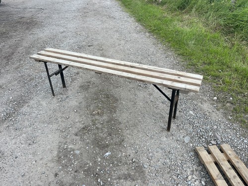 Vintage wooden bench fold up - vintage,