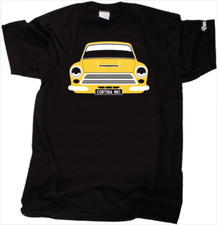 CUSTOM HTees T-shirt - Cortina Mk1, Choose car colour & plate eg FORDCORMK1