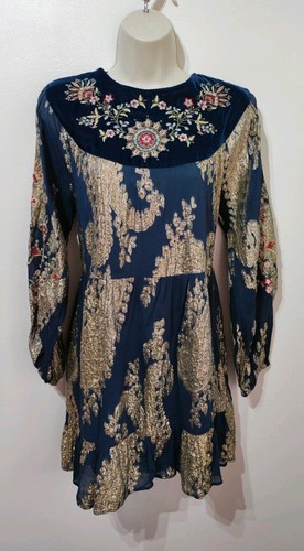 Zara navy blue - blue, metallic