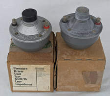 Pair Vintage Grampian SP25  Compression Horn Speaker Drivers 25 Watts 15 Ohm