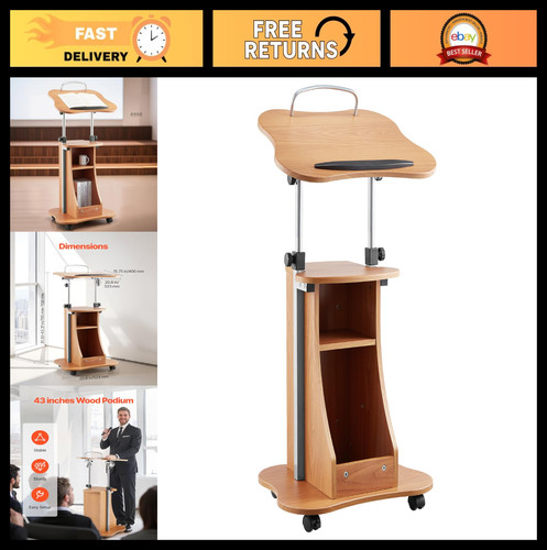 Portable wooden lectern stand - wooden,