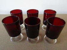 Set of 6  Red Luminarc