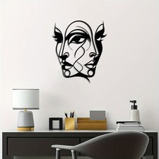 Abstract Face Metal Wall Art