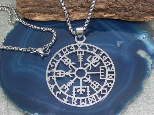 Vegvisir pendant necklace - vegvisir,