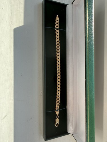 9ct curb bracelet 7mm - curb, wide