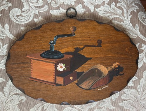 Vintage hand painted coffee - hand,