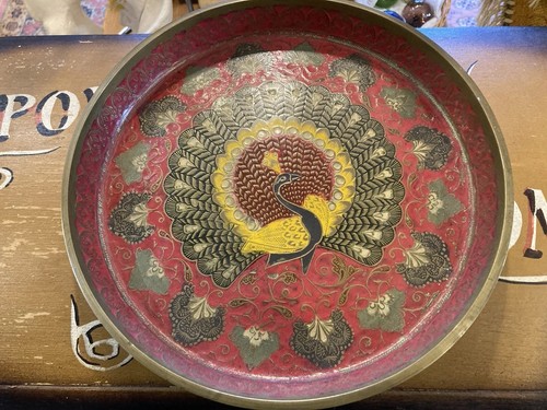 Unusual enamel brass handmade - brass,