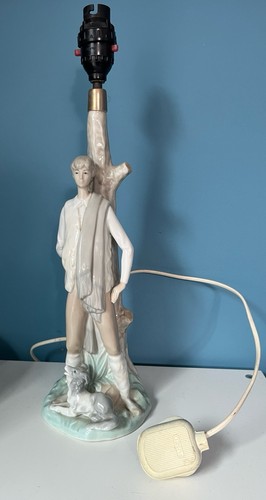 Lladro style porcelain lamp - lladro,