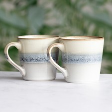 Set of 2 Cream & Blue Fade