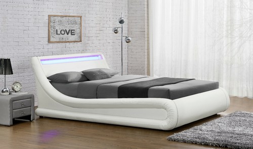 Faux leather ottoman - faux,