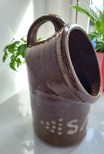 Studio pottery salt - pottery,