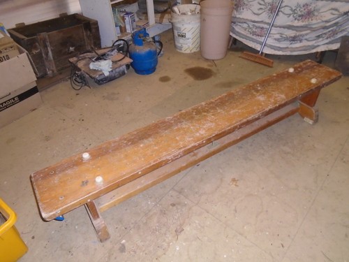 Vintage wooden gym - bench, old