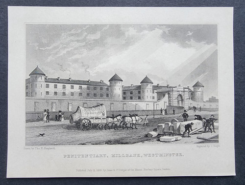 Antique 1829 print - , millbank