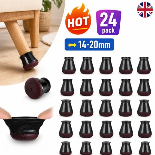24x silicone chair leg - 24x, caps