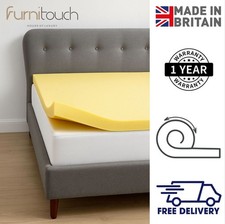 Memory Foam Mattress Topper - Orthopaedic. | All UK Bed Sizes | Choice of Cover