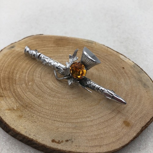Vintage mizpah sword brooch - mizpah,