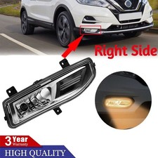 For Nissan Qashqai 2017-2021 Right Front Fog Light Lamp LED Headllight With Bulb