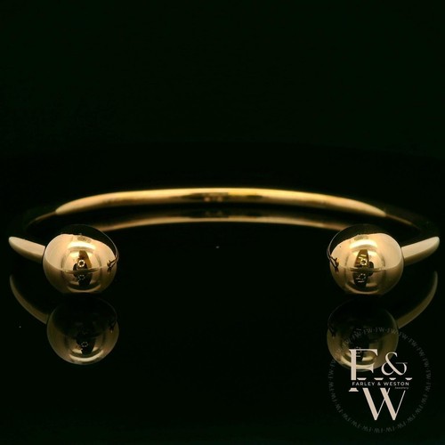 9ct gold torque bangle - 9ct,