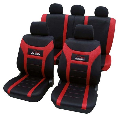 Red black car seat - car, covers