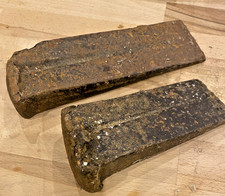 2 Vintage Cast Iron Log Wedges