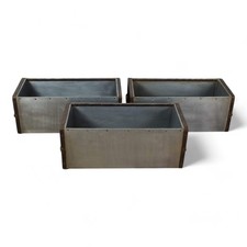Vintage Style Reclaimed Heavy Duty Galvanised Metal Trough Planter