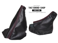 Scawl Bag Handbrake Cuff Chevrolet Corvette C5 1997-04 Car Leather Red Thread