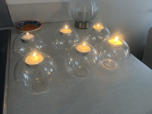 Tea light candle holders - holders, x6