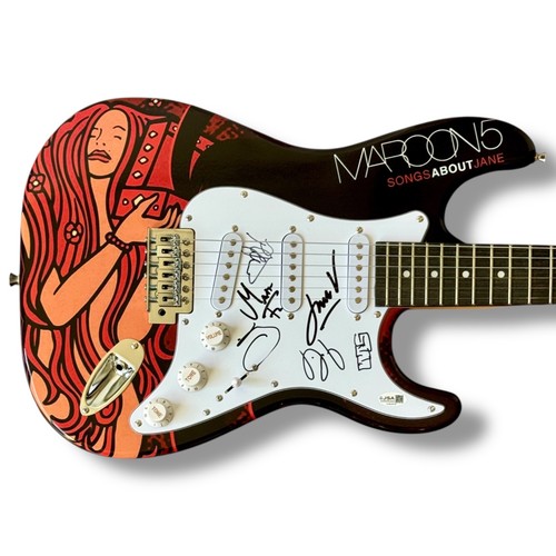 Maroon signed guitar jsa coa - 5,