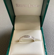 Ernest Jones 18ct White Gold Eternity 0.15ct Diamond Ring M