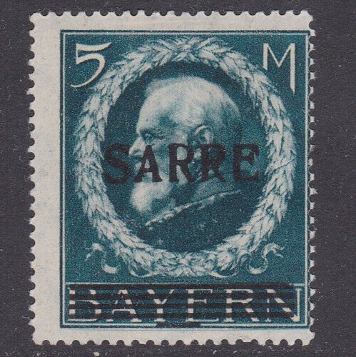 Rare 1920 saar overprint on - saar,