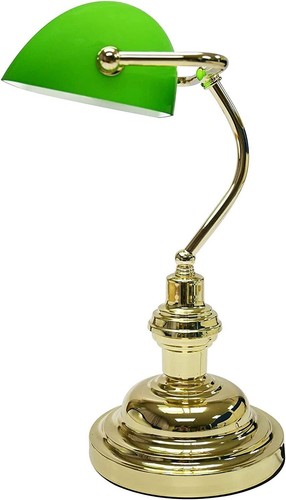 Bankers lamp retro classic - lamp, 15"