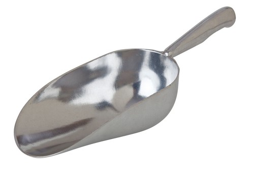 Aluminium 24oz ice cube scoop - aluminium,
