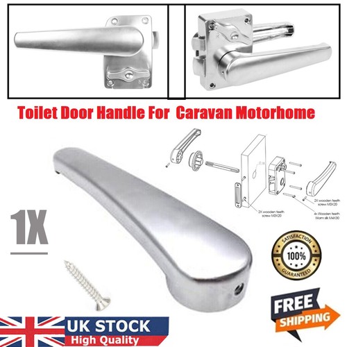 Silver toilet door - handle, for