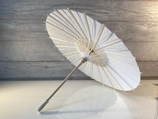 Small White Decorative Parasol Umbrella: Ornamental Decoration 