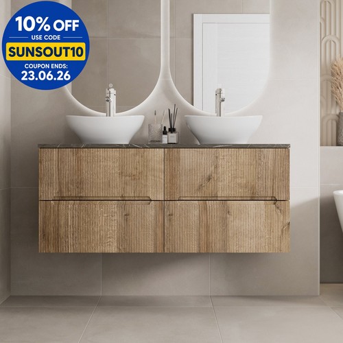 1200mm oak grey - marble, vanity