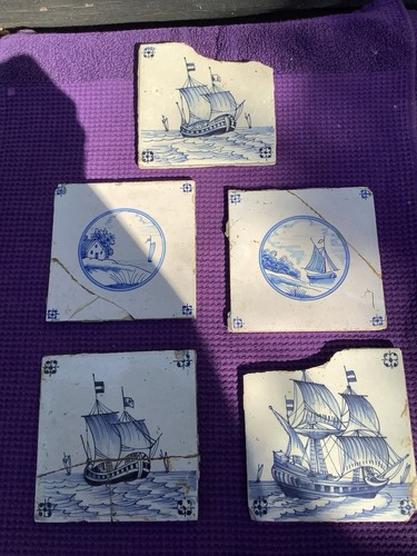 Delft tiles all damaged - tiles, damaged.