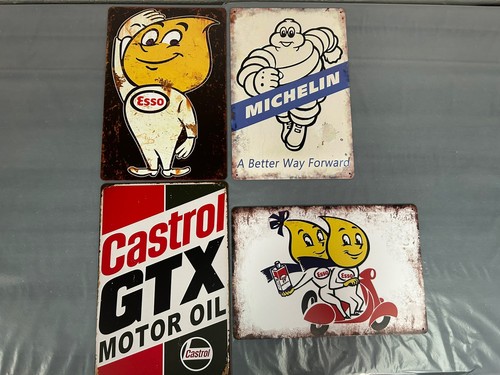 Retro metal signs - x, a4