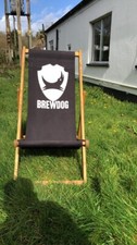 Branded Brewdog Deckchair. Hardwood Frame With Canvas Sling.