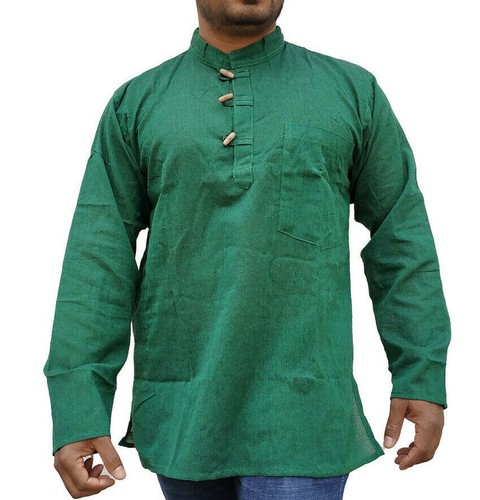 Green men collarless - men's,