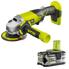 Ryobi R18AG-0 18V ONE+ Cordless Angle Grinder, RB18L50 18V Battery Kit