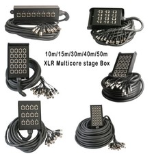 Pulse 10m/15m/30m/40m XLR Multicore Stage Box Wall Mountable 8 12 20 32 way