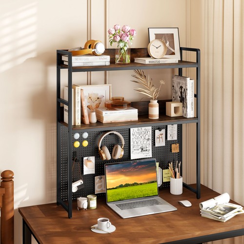Multipurpose tier desk - 2-tier, hutch