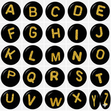 7x4mm Black FLat Round Acrylic