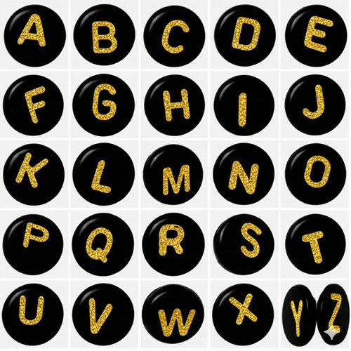 7x4mm black flat round - 7x4mm,