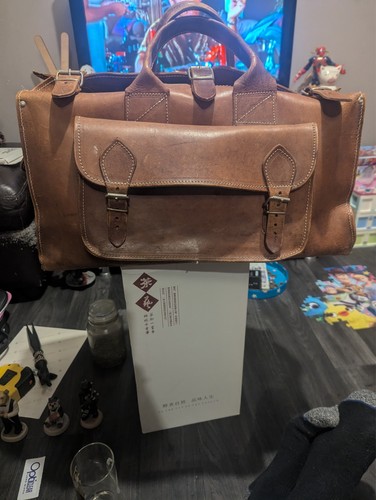 Leather vintage duffle - , /