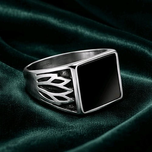 Chunky signet with black onyx - chunky,