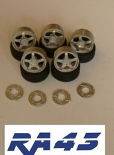 1/43 Set ruote cerchi gomme Wheels rims tire Ford Focus Seat WRC Rally version